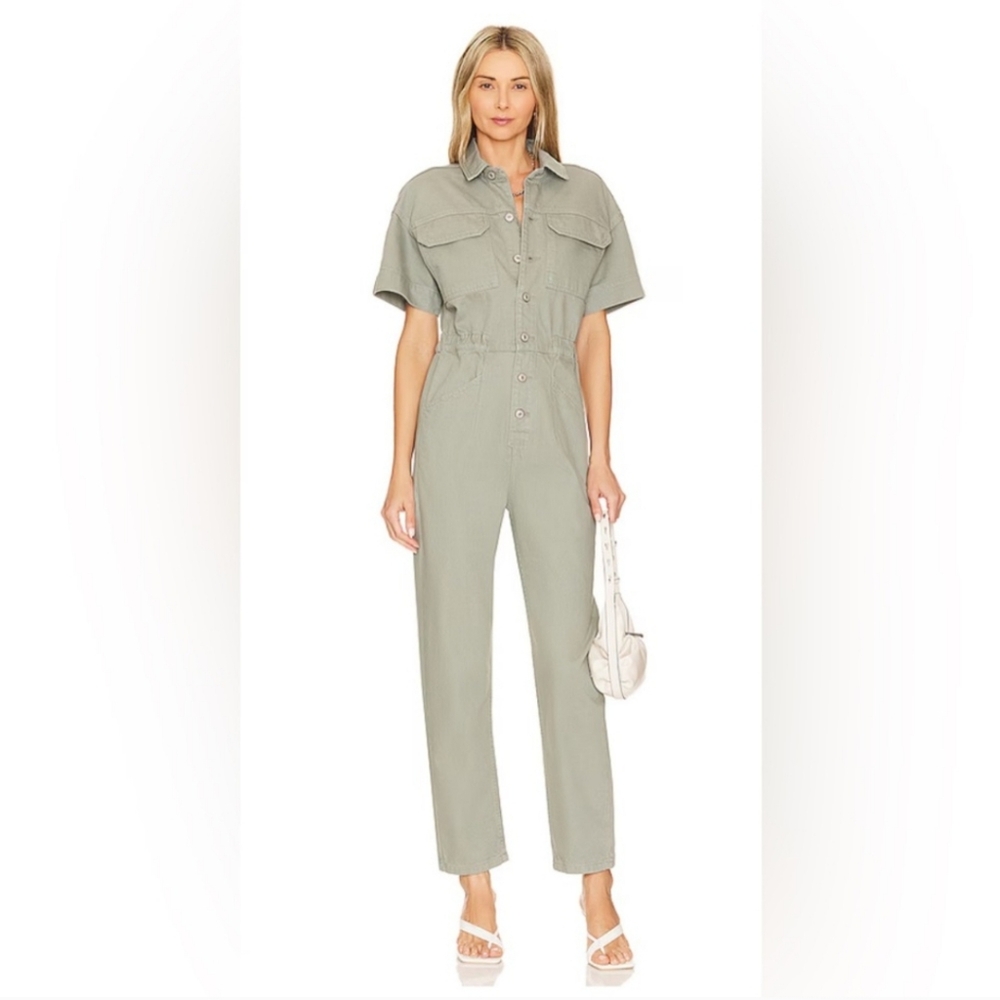 We The Free People Marci Jumpsuit Utility Seafoam Green Small